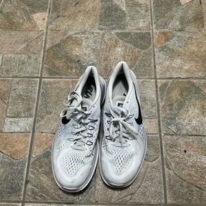 Nike Light Gray and White Athletic Shoes
